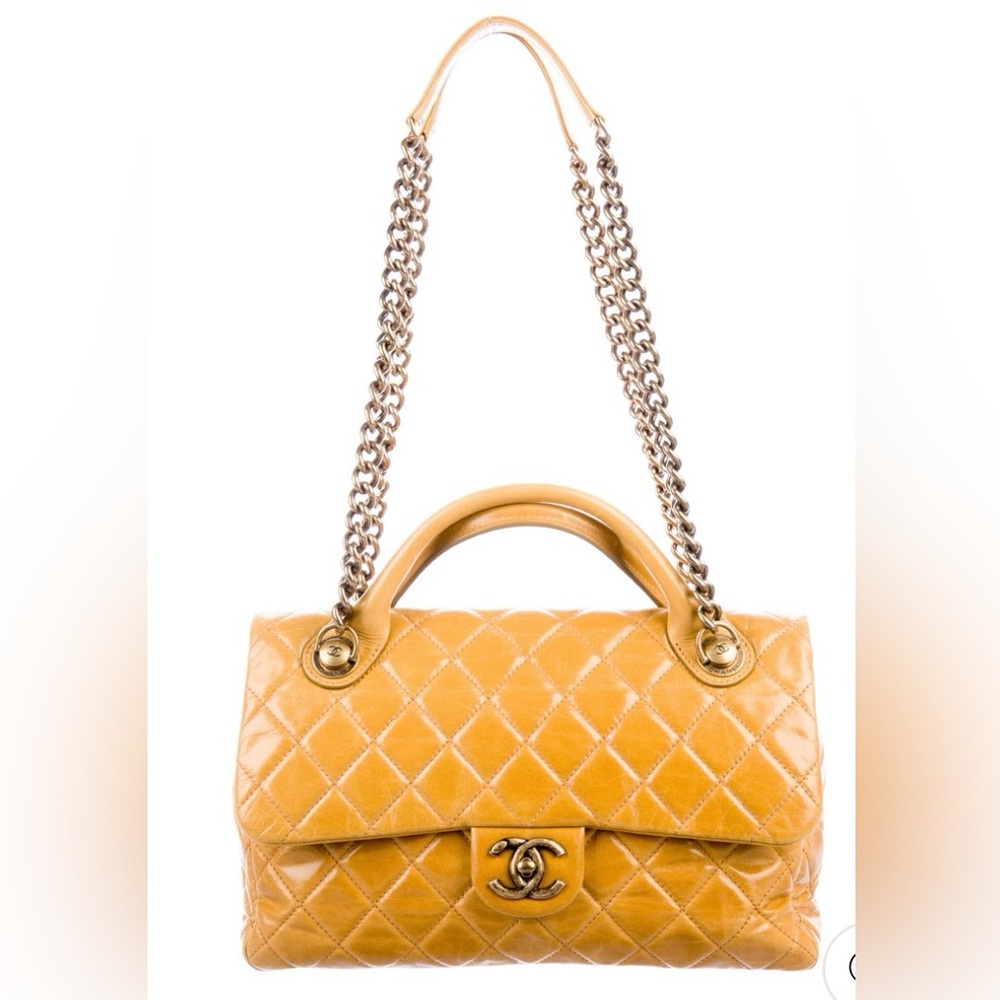 Chanel Glazed Medium Castle Rock Flap Bag w/COA